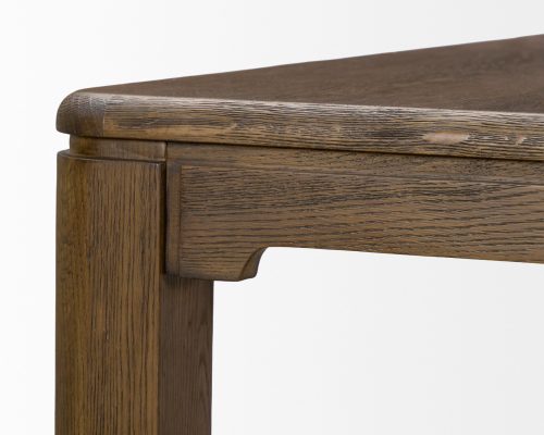 Mercana Kendrix 84" Dark Brown Oak Wood Extendable Rectangular Dining Table - Image 11