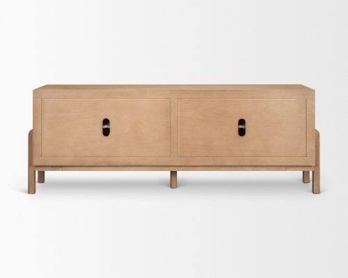 Mercana Trellyn Solid Wood 4-Door Sideboard with Carved Woven Doors - Image 5