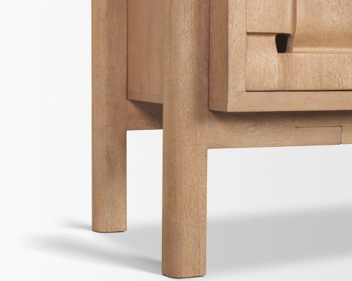 Mercana Trellyn Solid Wood 4-Door Sideboard with Carved Woven Doors - Image 11