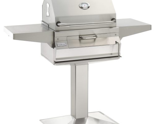 Fire Magic 24" Post Mount Stainless Steel Charcoal Grills Patio Post Mount