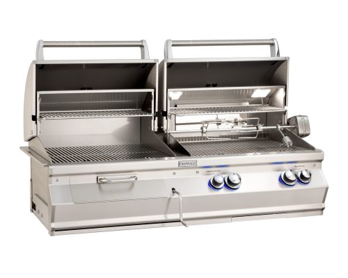 Alternative view of Fire Magic Aurora A830 Gas/Charcoal Combo Grills with Analog Thermometers