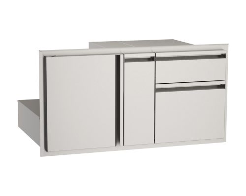 American Outdoor Grill Door w/ Double Drawer & Platter Storage