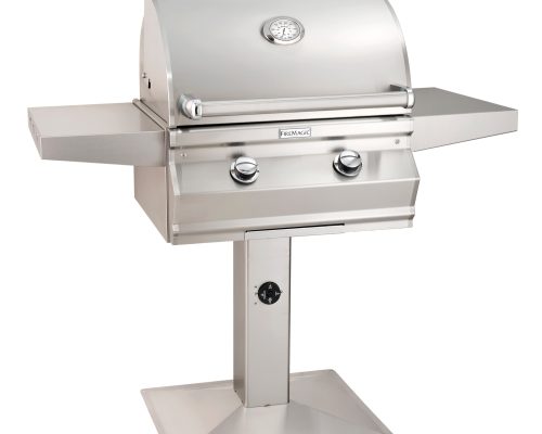 Fire Magic Choice C430s Patio Post Mount Grill with Analog Thermometer and 1-Hour Timer on Post