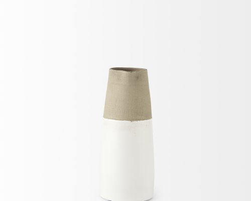Mercana Garand Two-Toned White Natural Ceramic Jug - Image 6