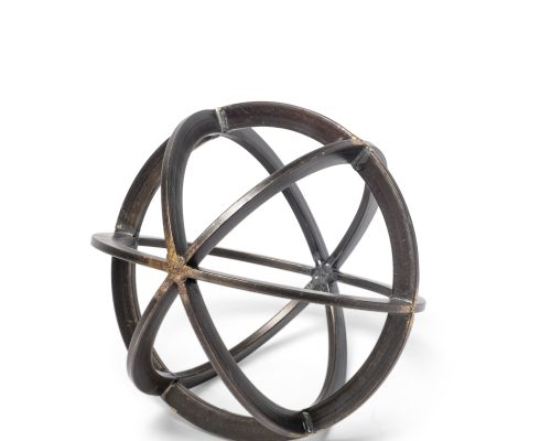 Mercana Galenna Black Metal Circular Decorative Orb - Image 2