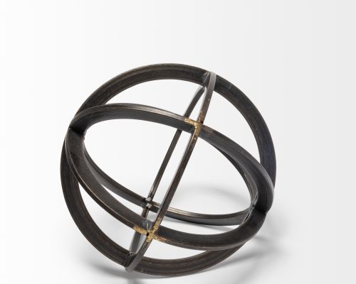 Mercana Galenna Black Metal Circular Decorative Orb - Image 4