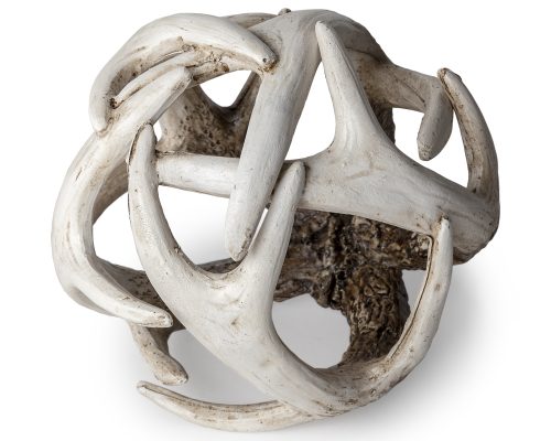 Mercana Ramus Brown Antler Shaped Decorative Resin Orb Ball