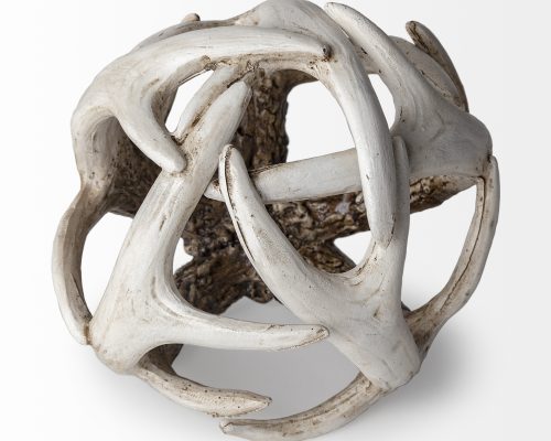Alternative view of Mercana Ramus Brown Antler Shaped Decorative Resin Orb Ball