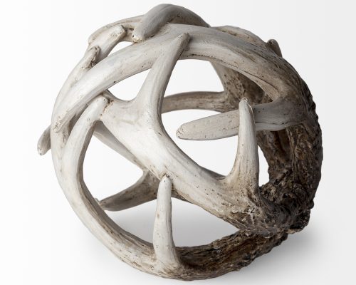 Mercana Ramus Brown Antler Shaped Decorative Resin Orb Ball - Image 3