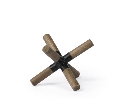Alternative view of Mercana Stuhrling Brown Wood W/ Black Metal Jack