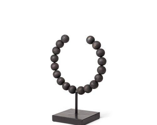 Mercana Tulane Black Beaded Broken Sphere Decorative Object - Image 2