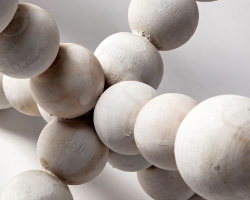Mercana Carrollton Off-White Geometric Wood Ball Jack - Image 6