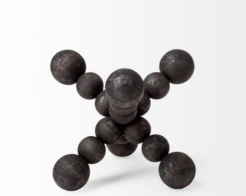 Mercana Carollan Black Geometric Wood Ball Jack - Image 6