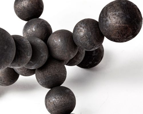 Mercana Carollan Black Geometric Wood Ball Jack - Image 8
