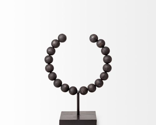 Mercana Tulane Black Beaded Broken Sphere Decorative Object - Image 4