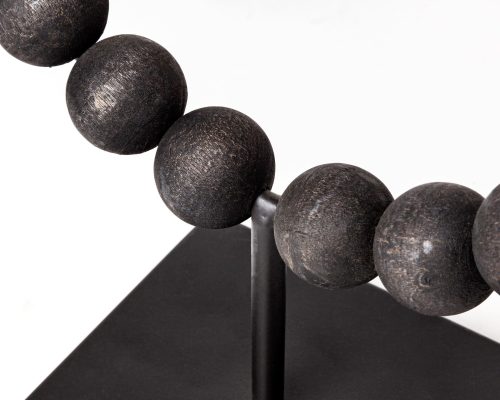 Mercana Tulane Black Beaded Broken Sphere Decorative Object - Image 7