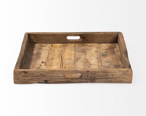 Mercana Carson Brown Reclaimed Wood Tray - Image 4