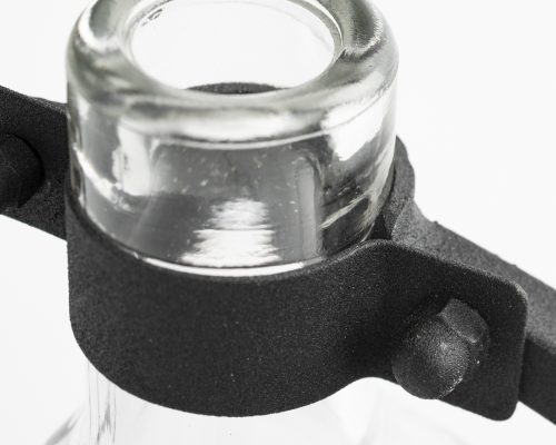 Mercana Monica Black Metal Glass Bottle Vase - Image 8