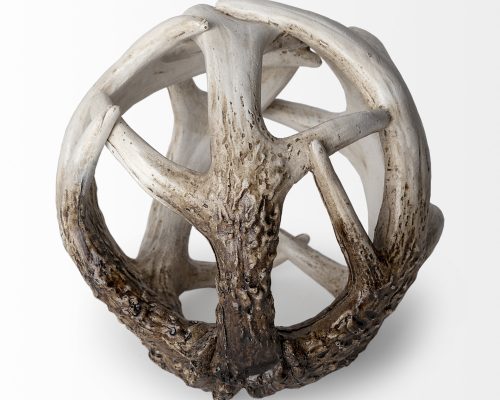 Mercana Ramus Brown Antler Shaped Decorative Resin Orb Ball - Image 4