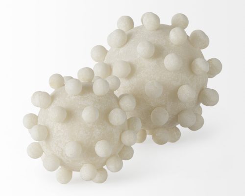 Mercana Malo Cream Resin Sphere Decorative Object - Image 4