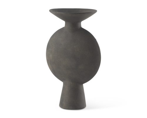 Mercana Kaz Earthy Brown Ceramic Vase - Image 2