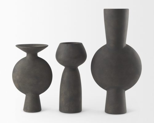 Mercana Kaz Earthy Brown Ceramic Vase - Image 12