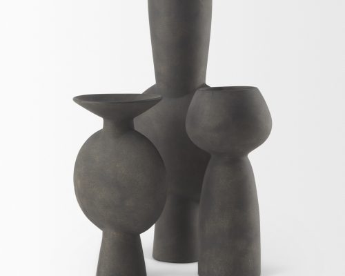 Mercana Kaz Earthy Brown Ceramic Vase - Image 13