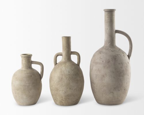 Mercana Zenni Warm Beige Ceramic Vase - Image 9