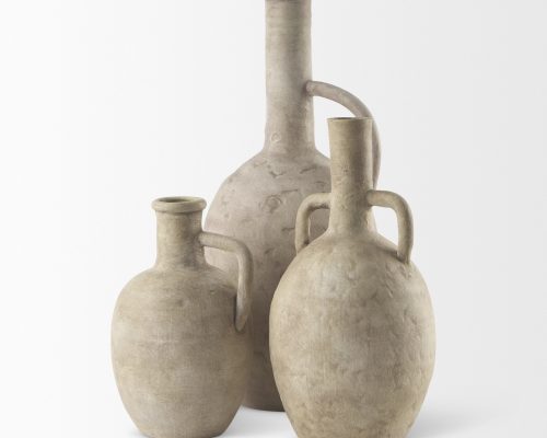 Mercana Zenni Warm Beige Ceramic Vase - Image 10