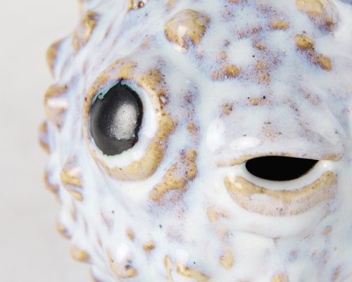 Mercana Spike Off-White Ceramic Puffer Fish - Image 7