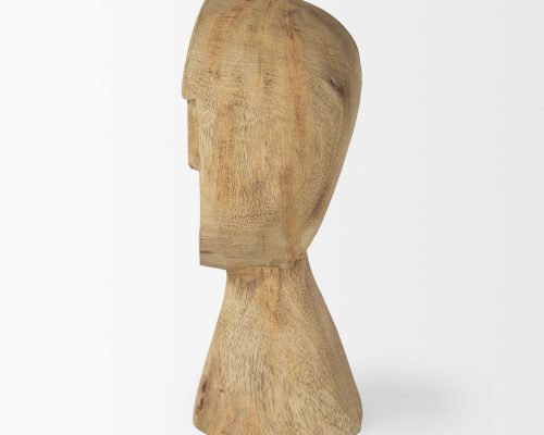 Mercana Ivan Wooden Head Sculpture - Image 7