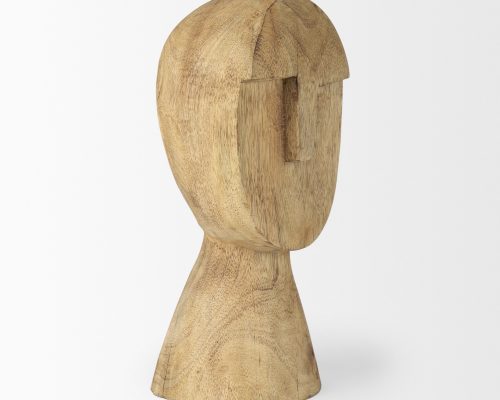 Mercana Ivan Wooden Head Sculpture - Image 9