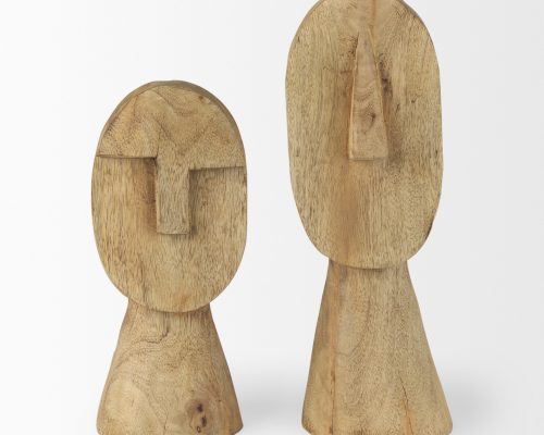 Mercana Ivan Wooden Head Sculpture - Image 14