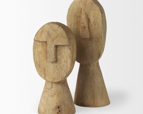 Mercana Ivan Wooden Head Sculpture - Image 15