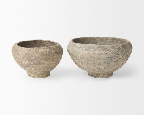 Mercana Sonu Set of 2 Paper Mache Half-Pot Bowls - Image 3