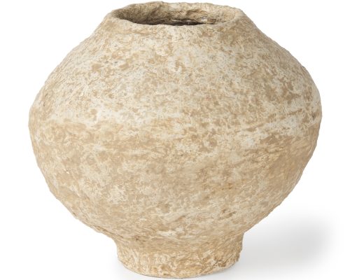 Alternative view of Mercana Ritu Beige Paper Mache Pot Vase