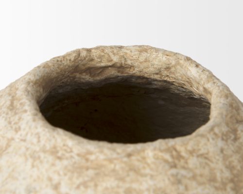 Mercana Ritu Beige Paper Mache Pot Vase - Image 8