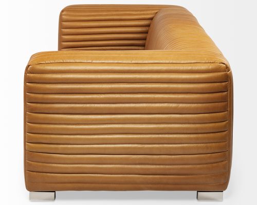 Mercana Ricciardo Leather Three Seater Sofa 82.5L x 38.5W x 26.5H - Image 5