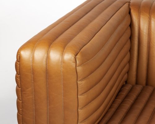 Mercana Ricciardo Leather Three Seater Sofa 82.5L x 38.5W x 26.5H - Image 7
