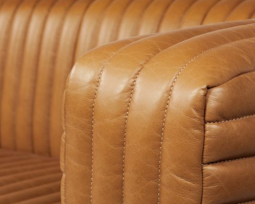 Mercana Ricciardo Leather Three Seater Sofa 82.5L x 38.5W x 26.5H - Image 9