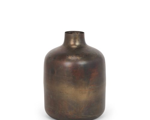 Alternative view of Mercana Daya Antiqued Gold Metal Vase