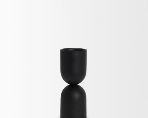 Mercana Qamra Black Metal Pillar Candle Holder - Image 4