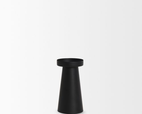 Mercana Quadir Matte Black Metal Candle Holder - Image 3