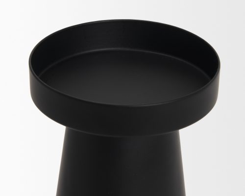 Mercana Quadir Matte Black Metal Candle Holder - Image 4