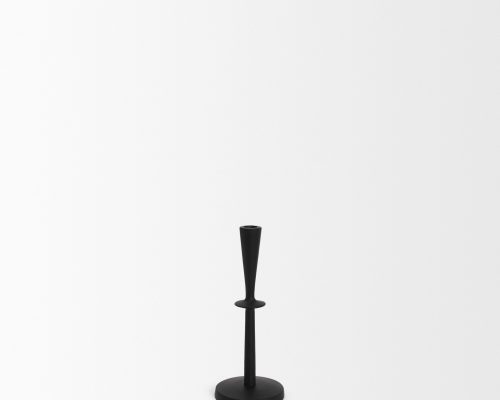 Mercana Qwin Matte Black Cast Aluminum Candle Holder - Image 4