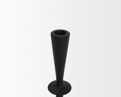 Mercana Qwin Matte Black Cast Aluminum Candle Holder - Image 5