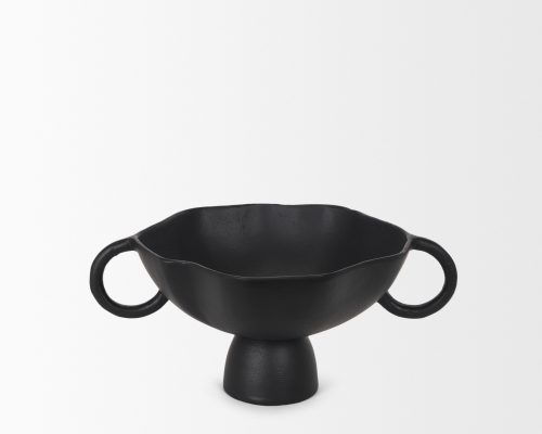 Mercana Radka Matte Black Metal Decorative Bowl - Image 4