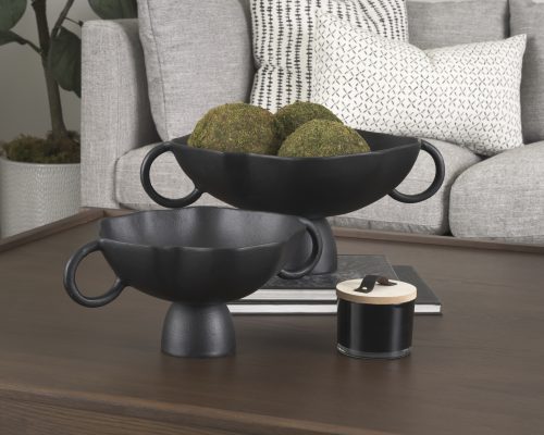 Mercana Radka Matte Black Metal Decorative Bowl - Image 3