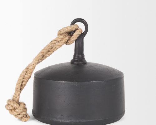 Mercana Quincy Matte Black Metal Decorative Bell Object - Image 4