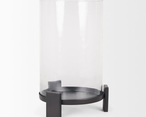 Mercana Price Metal w/ Glass Hurricane Candle Holder - Image 8